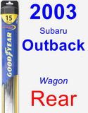 Rear Wiper Blade for 2003 Subaru Outback - Hybrid