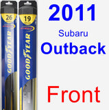 Front Wiper Blade Pack for 2011 Subaru Outback - Hybrid