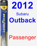 Passenger Wiper Blade for 2012 Subaru Outback - Hybrid