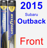 Front Wiper Blade Pack for 2015 Subaru Outback - Hybrid