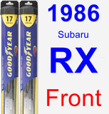 Front Wiper Blade Pack for 1986 Subaru RX - Hybrid