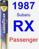 Passenger Wiper Blade for 1987 Subaru RX - Hybrid