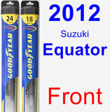 Front Wiper Blade Pack for 2012 Suzuki Equator - Hybrid