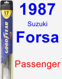 Passenger Wiper Blade for 1987 Suzuki Forsa - Hybrid