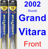 Front Wiper Blade Pack for 2002 Suzuki Grand Vitara - Hybrid