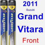 Front Wiper Blade Pack for 2011 Suzuki Grand Vitara - Hybrid