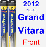 Front Wiper Blade Pack for 2012 Suzuki Grand Vitara - Hybrid