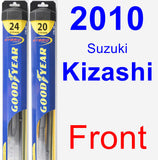 Front Wiper Blade Pack for 2010 Suzuki Kizashi - Hybrid