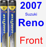 Front Wiper Blade Pack for 2007 Suzuki Reno - Hybrid