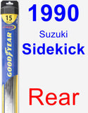 Rear Wiper Blade for 1990 Suzuki Sidekick - Hybrid