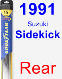 Rear Wiper Blade for 1991 Suzuki Sidekick - Hybrid