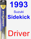 Driver Wiper Blade for 1993 Suzuki Sidekick - Hybrid