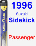 Passenger Wiper Blade for 1996 Suzuki Sidekick - Hybrid