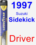 Driver Wiper Blade for 1997 Suzuki Sidekick - Hybrid