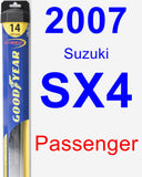 Passenger Wiper Blade for 2007 Suzuki SX4 - Hybrid