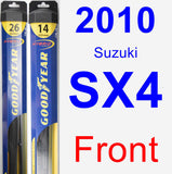 Front Wiper Blade Pack for 2010 Suzuki SX4 - Hybrid