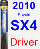 Driver Wiper Blade for 2010 Suzuki SX4 - Hybrid