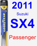 Passenger Wiper Blade for 2011 Suzuki SX4 - Hybrid