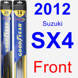 Front Wiper Blade Pack for 2012 Suzuki SX4 - Hybrid