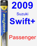 Passenger Wiper Blade for 2009 Suzuki Swift+ - Hybrid