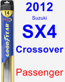 Passenger Wiper Blade for 2012 Suzuki SX4 Crossover - Hybrid