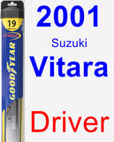 Driver Wiper Blade for 2001 Suzuki Vitara - Hybrid