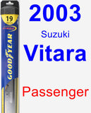 Passenger Wiper Blade for 2003 Suzuki Vitara - Hybrid