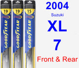 Front & Rear Wiper Blade Pack for 2004 Suzuki XL-7 - Hybrid