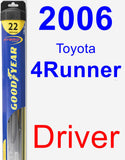 Driver Wiper Blade for 2006 Toyota 4Runner - Hybrid