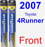 Front Wiper Blade Pack for 2007 Toyota 4Runner - Hybrid