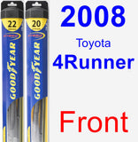 Front Wiper Blade Pack for 2008 Toyota 4Runner - Hybrid