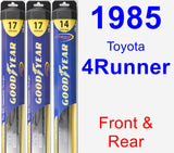 Front & Rear Wiper Blade Pack for 1985 Toyota 4Runner - Hybrid