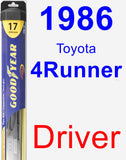 Driver Wiper Blade for 1986 Toyota 4Runner - Hybrid