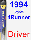 Driver Wiper Blade for 1994 Toyota 4Runner - Hybrid