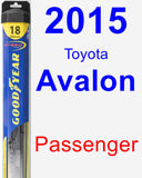 Passenger Wiper Blade for 2015 Toyota Avalon - Hybrid