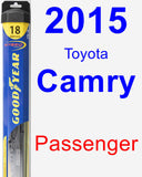 Passenger Wiper Blade for 2015 Toyota Camry - Hybrid