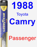 Passenger Wiper Blade for 1988 Toyota Camry - Hybrid