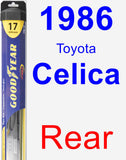 Rear Wiper Blade for 1986 Toyota Celica - Hybrid