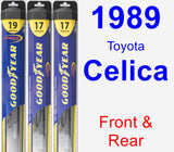 Front & Rear Wiper Blade Pack for 1989 Toyota Celica - Hybrid