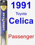 Passenger Wiper Blade for 1991 Toyota Celica - Hybrid