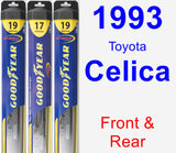 Front & Rear Wiper Blade Pack for 1993 Toyota Celica - Hybrid