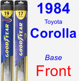 Front Wiper Blade Pack for 1984 Toyota Corolla - Hybrid