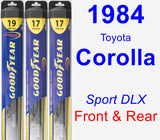 Front & Rear Wiper Blade Pack for 1984 Toyota Corolla - Hybrid