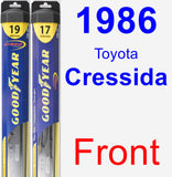 Front Wiper Blade Pack for 1986 Toyota Cressida - Hybrid