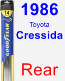 Rear Wiper Blade for 1986 Toyota Cressida - Hybrid