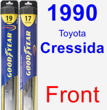 Front Wiper Blade Pack for 1990 Toyota Cressida - Hybrid