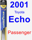 Passenger Wiper Blade for 2001 Toyota Echo - Hybrid