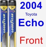 Front Wiper Blade Pack for 2004 Toyota Echo - Hybrid