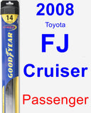 Passenger Wiper Blade for 2008 Toyota FJ Cruiser - Hybrid