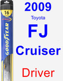 Driver Wiper Blade for 2009 Toyota FJ Cruiser - Hybrid